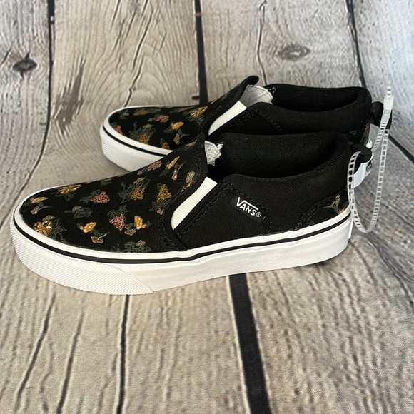 NWOT Vans Asher Floral Skate Shoes - Black/Garden - Missy Size 13 - Picture 9 of 17